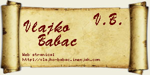 Vlajko Babac vizit kartica